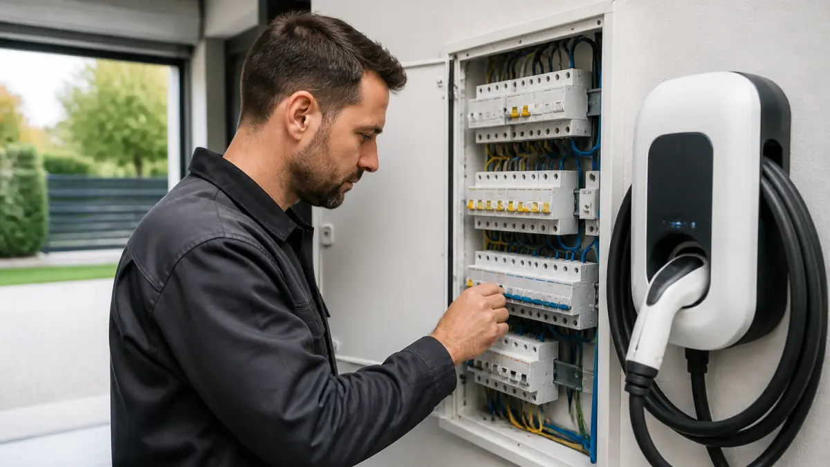 Schéma électrique pour borne de recharge : exigences pour le tableau électrique