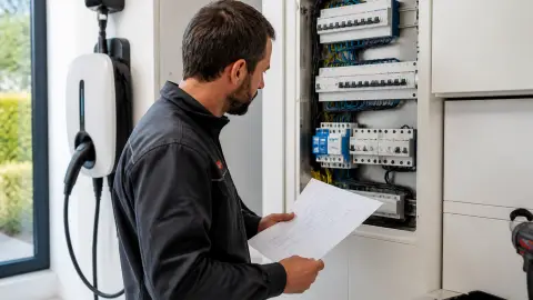 Schéma électrique pour borne de recharge : exigences pour le tableau électrique